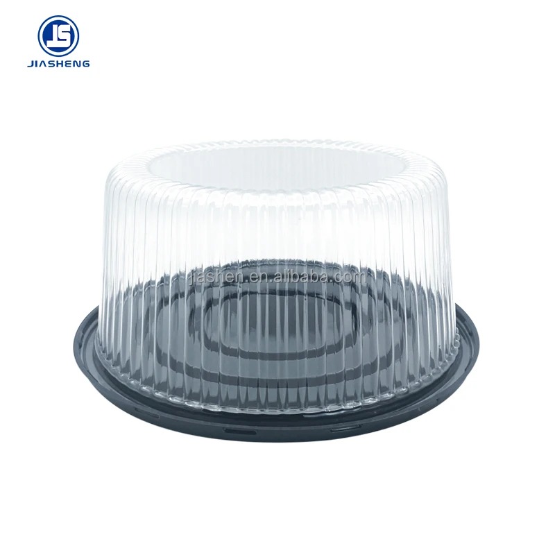 Clear round PET Plastic Cake Container with Dome for Display and Storage of Cakes Cookies Sandwiches Fruits Food Packaging