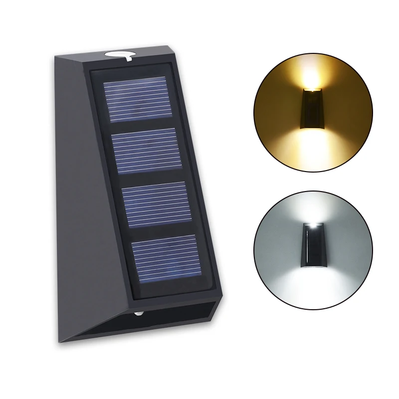 Solar up and down wall light Outdoor Sunlight Powered Wall Lamp Garden Decorative wall lamp
