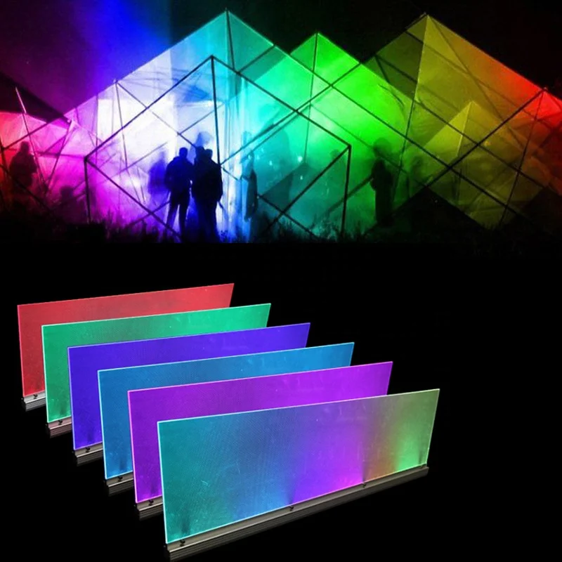 RGB акриловая светодиодная направляющая панель линейный светильник наружный DC24V стеклянный занавес настенный рекламный мост освещение ограждение световой короб