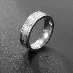 2022 Vintage Roman Numeral Men Ring Temperament Fashion Stainless Steel Rings For Men Jewelry Gift