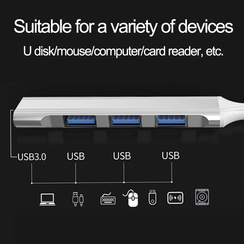 4-портовый Многофункциональный USB-концентраторы высокоскоростной USB-Док-станция для 3 0 OTG-функция iPad Pro с адаптером USB Type-C-в наличии!