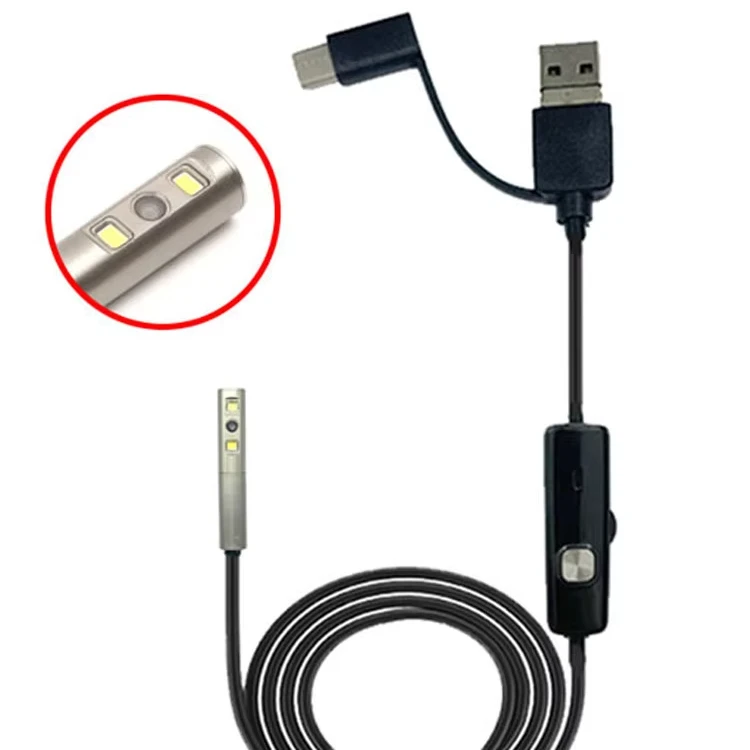 Factory Direct 1MP HD Borescope Camera Android Mobile Phone Industrial Pipe Wall Auto Repair 6mm Side View Waterproof Probe