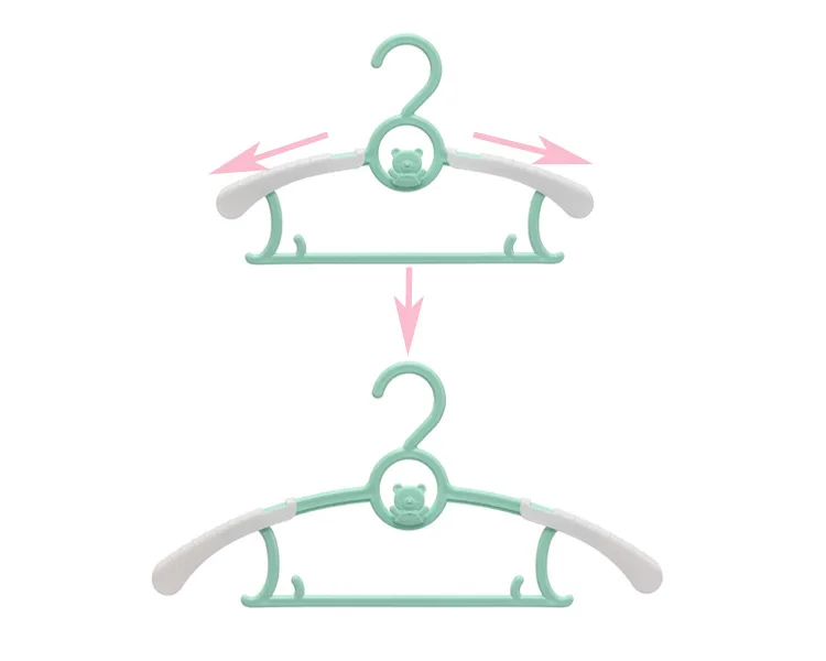 Cartoon Design Clothes Hanger Good Quality PP Plastic Hangers for Baby 4 model design 3D Space Children Hangers