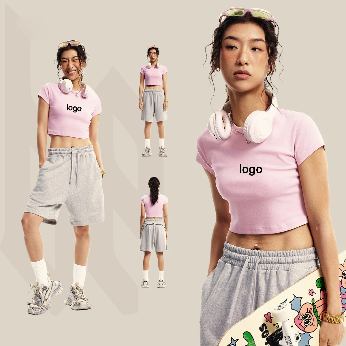 T Shirt Dress Women Summer Cropped Gym Oversized Tshirt Women Graphic Over Sized Drawstring T-Shirt For Women Wholesale 2024