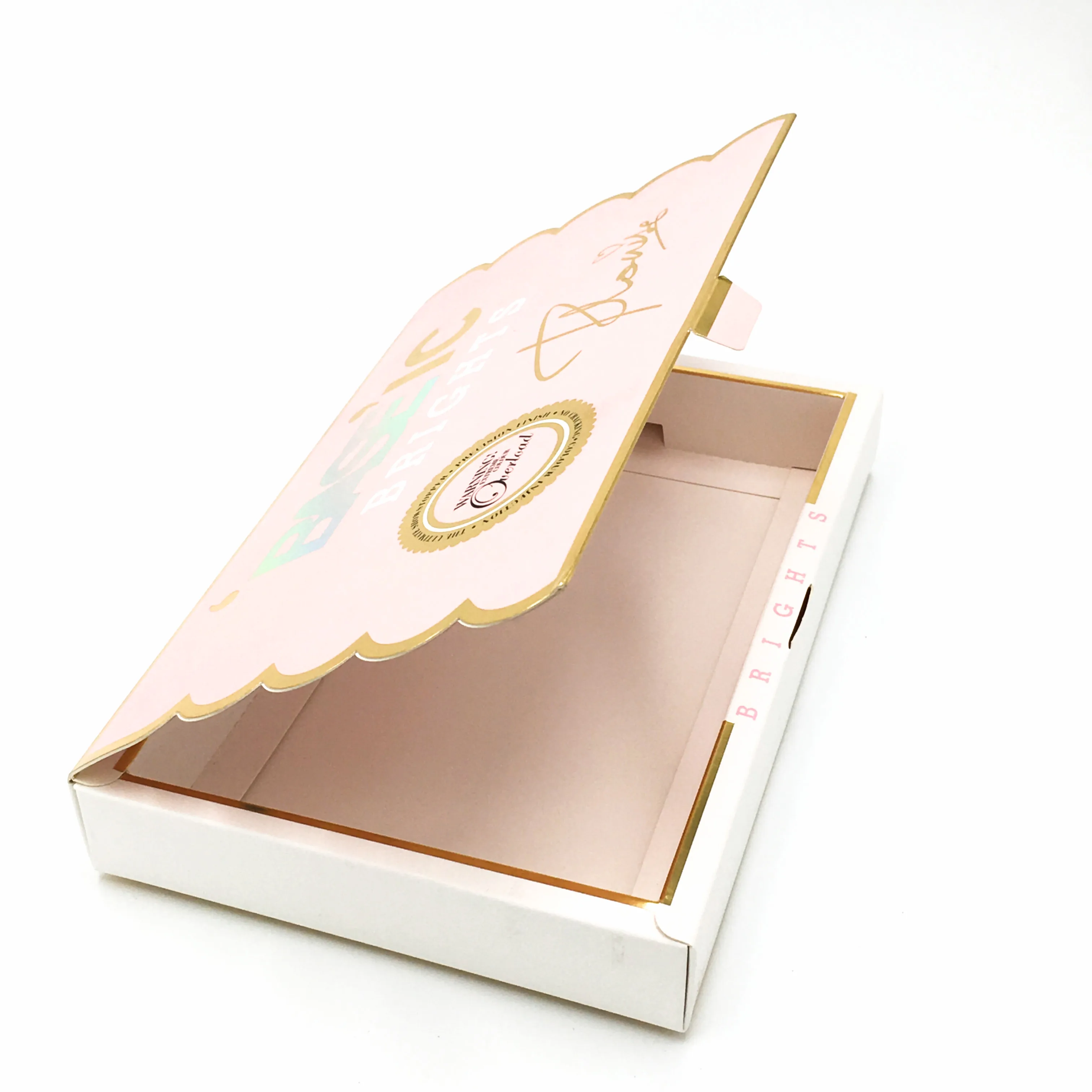 
custom size box made elegent design hot stamping cardboard paper box 