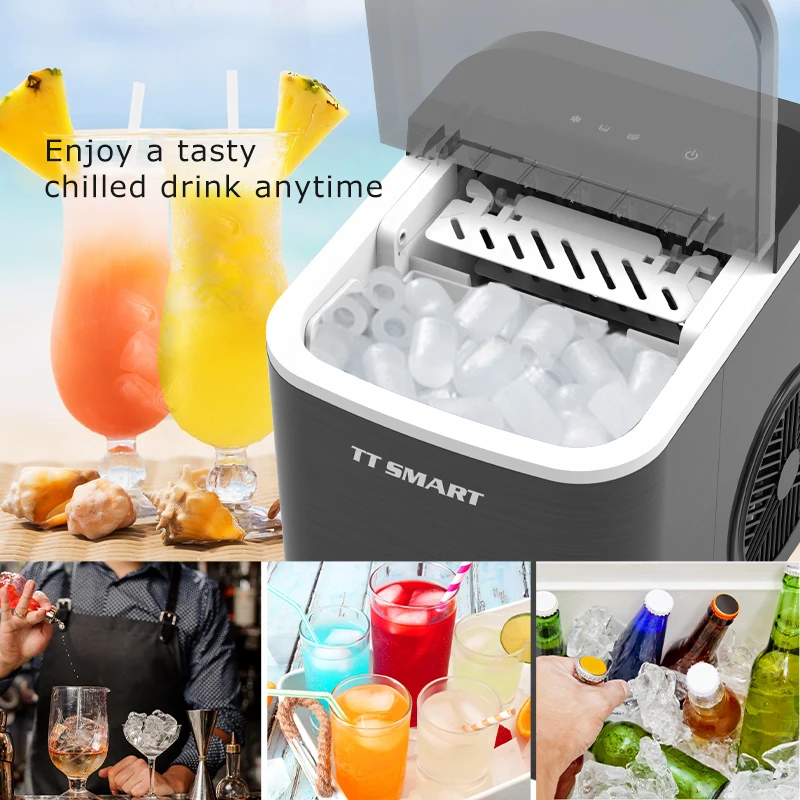 OEM 110V 220V 1.3L  Household Countertop Mini Portable Round Ice Cube Maker For Home