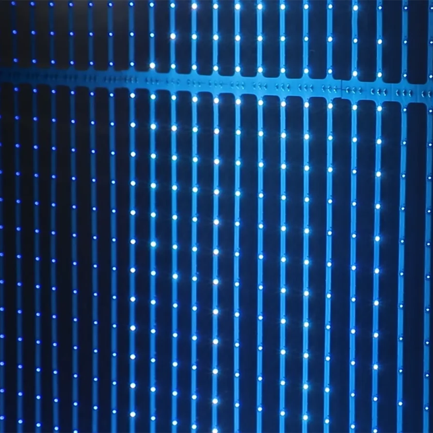Indoor Full Color Transparent Led Display Screen Smd Curved Led Video Wall Glass Led Screen For Showcase