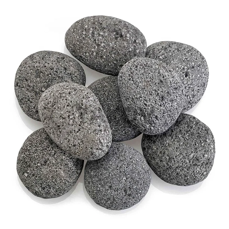 wholesale home garden landscaping grey black tumbled lava rock stone pebbles