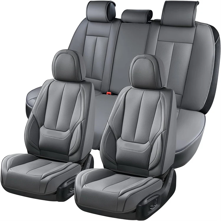 New arrival  gray car seat cushion set napa leather soft truck seat covers