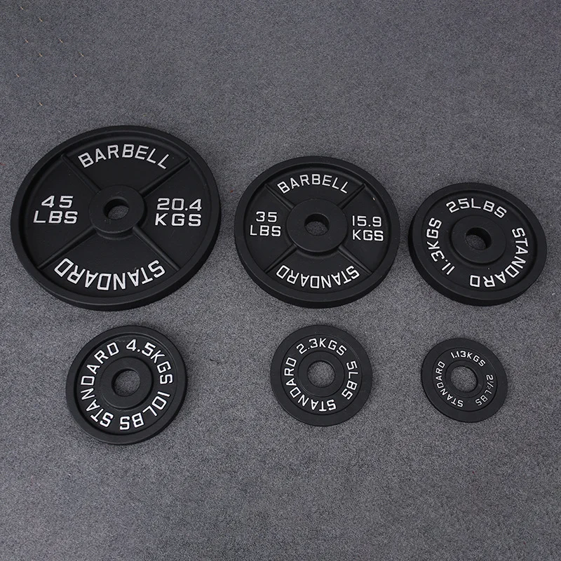 New Hot Sale Weight Lifting Training Barbell Free Weights Cast Iron Weight Plates