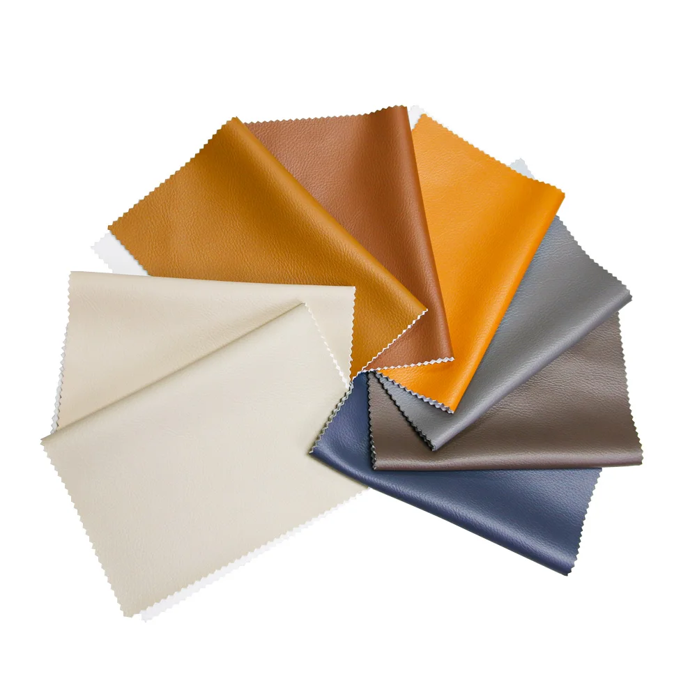 china manufacturer 380g pu grain leather semi pu artificial leather fabric for sofa