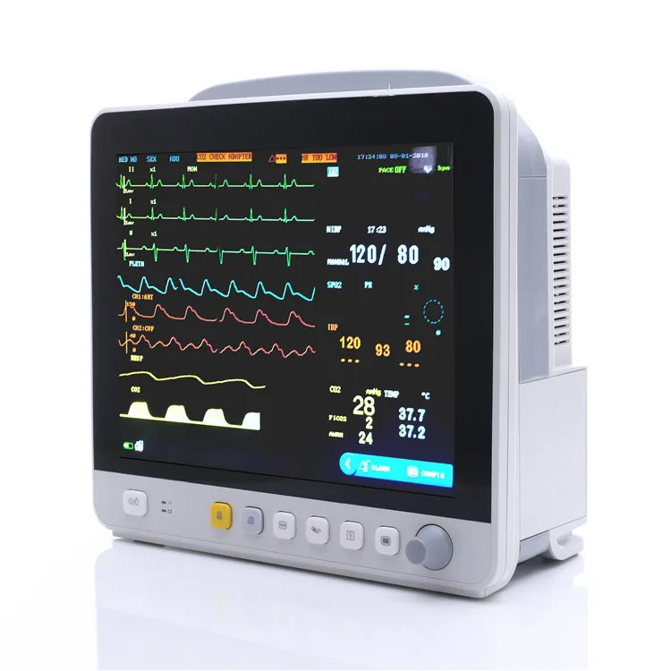 Сенсорный экран кардиостимулятор обнаружения параметр для палаты интенсивного лечения пациента монитор тестер портативный (1600165817615)