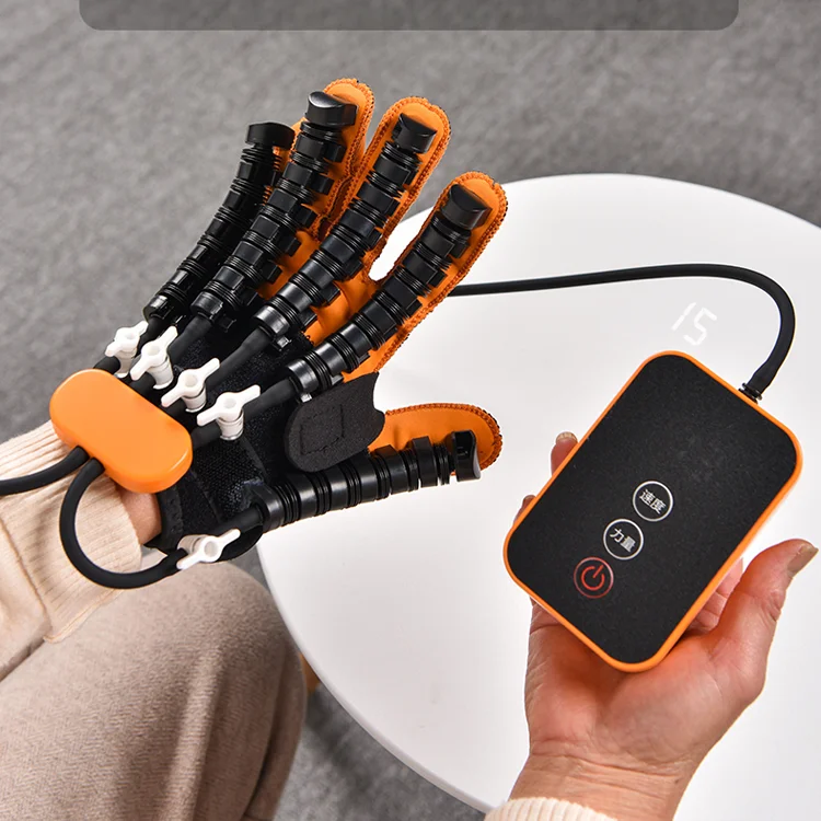 USB Portable Hand Rehabilitation Physiotherapy Robot Gloves Stroke Hemiplegia Hand Function Recovery Intelligent Finger Trainer