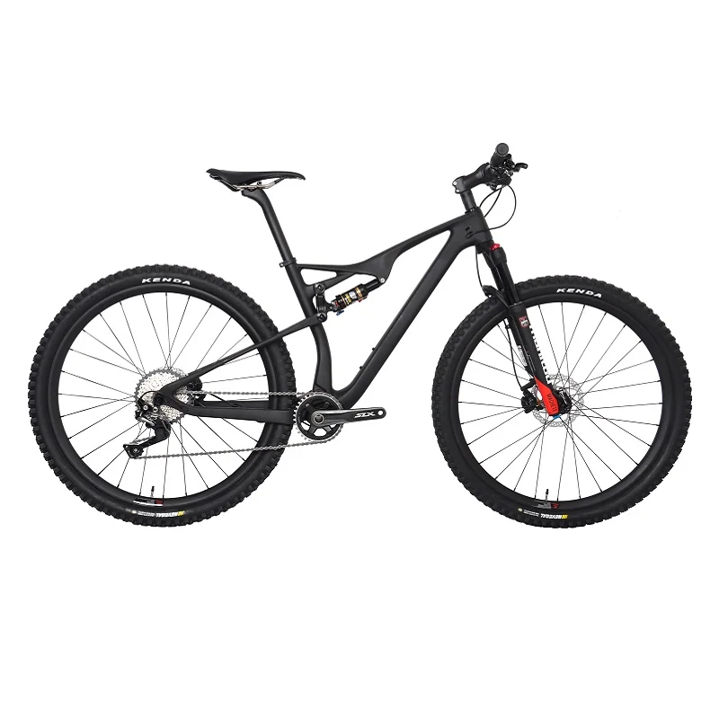 Велосипед Dengfu XC с полной подвеской из углеродного волокна mtb