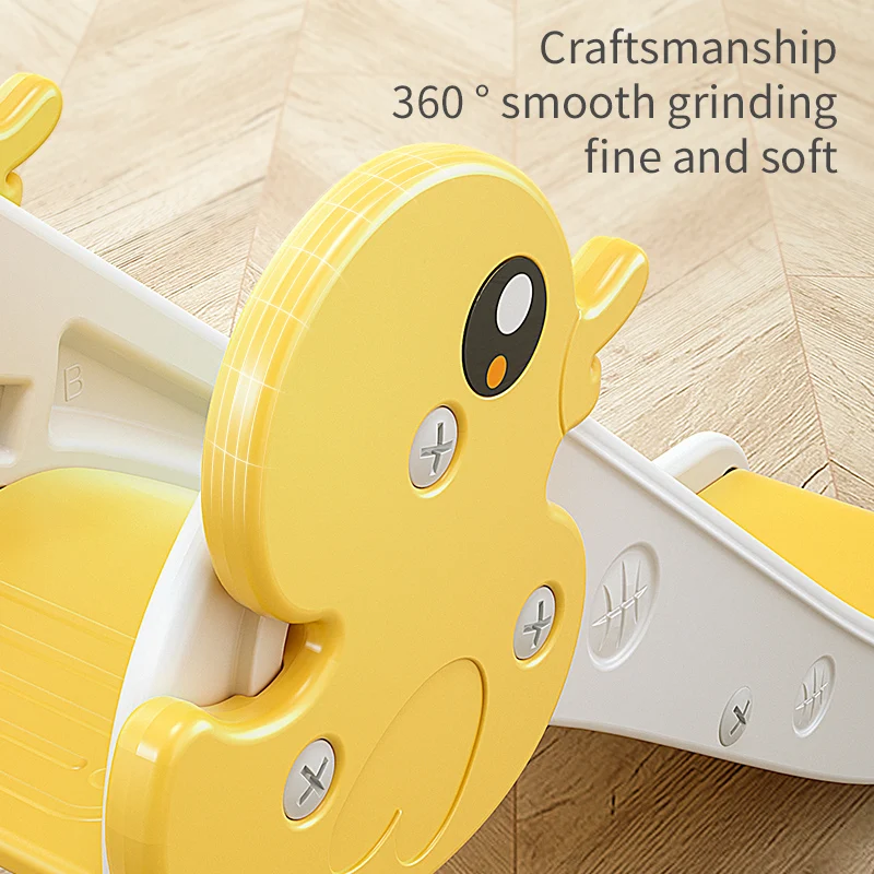High quality kids plastic indoor  Kindergarten Children Toy Plastic Indoor Slide play game plastic cute duck Cute cartoon style