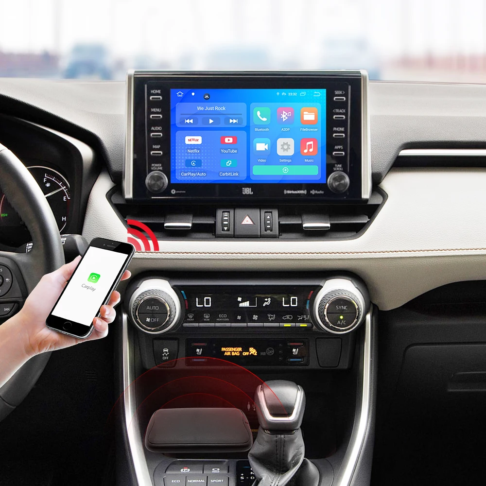 Android carplay ai box 2+32G dual wifi smart wireless carplay box support HDMI out and youtube Netflix