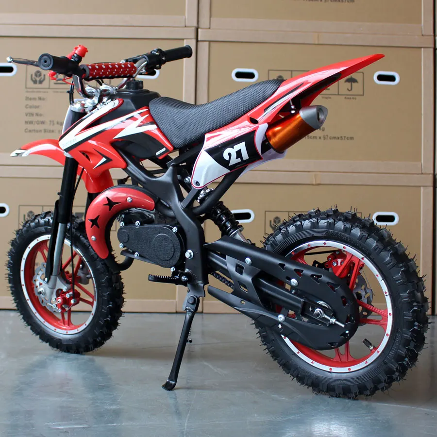 10 inch child 2 stroke mini dirt bike two wheels on suspension mini off road motorcycle