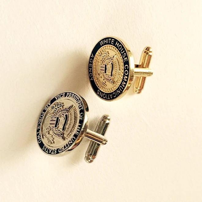 Luxury Round Shape Bronze Iron Custom Elegant Gold Plated Cufflinks silver men Cufflinks  For decoration gifts