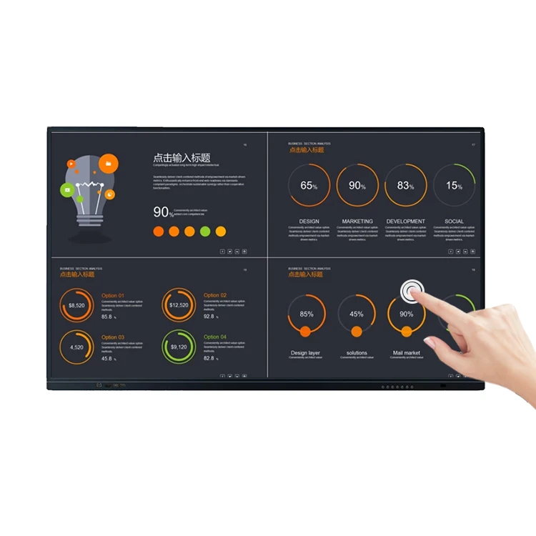 75 Inch School Educational Smart Board Ir Touch Interactive Whiteboard
