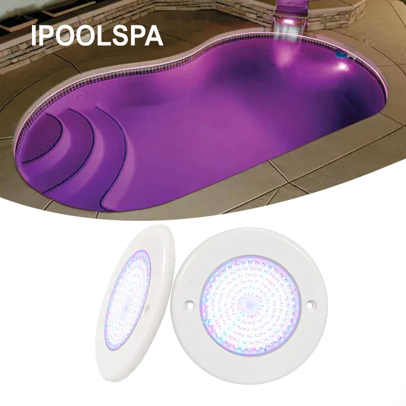 Casing Pipe Ip68 Swimming Pool Led Underwater Light PC Seawater Resin Filled Rgb Submersible Led Lights 12V Pool Light