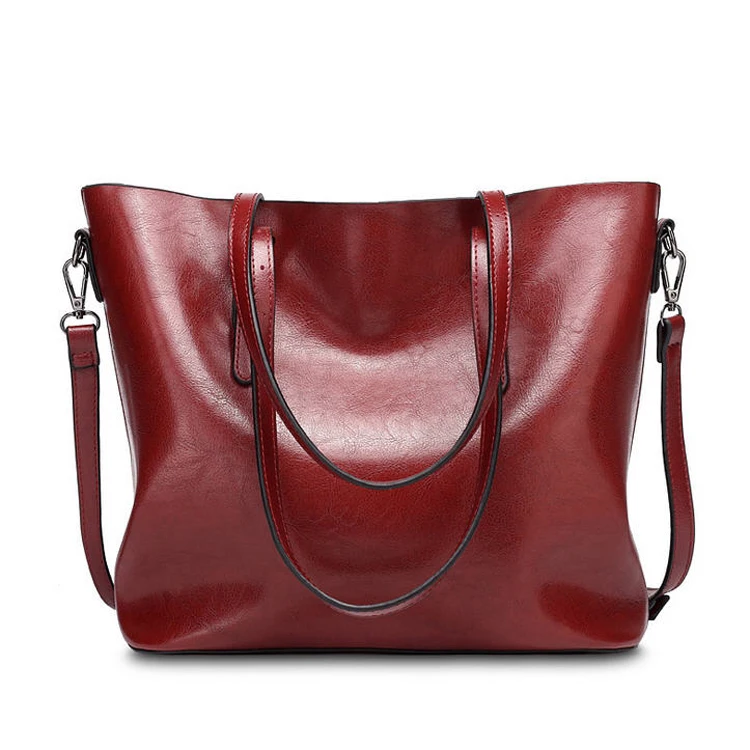 Wholesale Korea fashion plain leather bags elegance ladies handbag