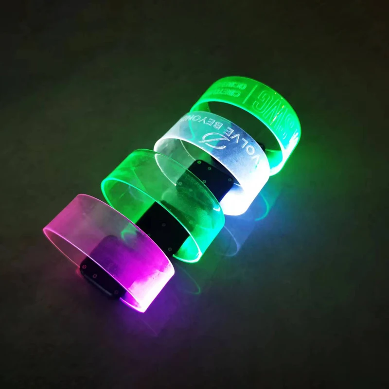 available stocks TPU led bracelet flashing cosmic magnet led lighting wristbands party concert decoration