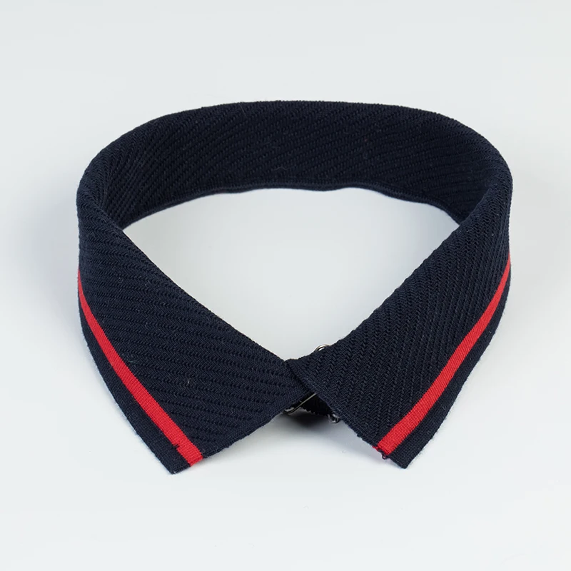 High quality cotton polo shirts flat weave collar jacquard knit collar