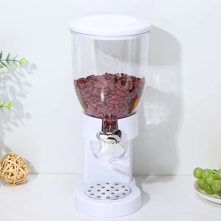 New Kitchen Plastic Breakfast Buffet Oatmeal Machine Dry Food Grain Dispenser Double Cereal Dispenser Container