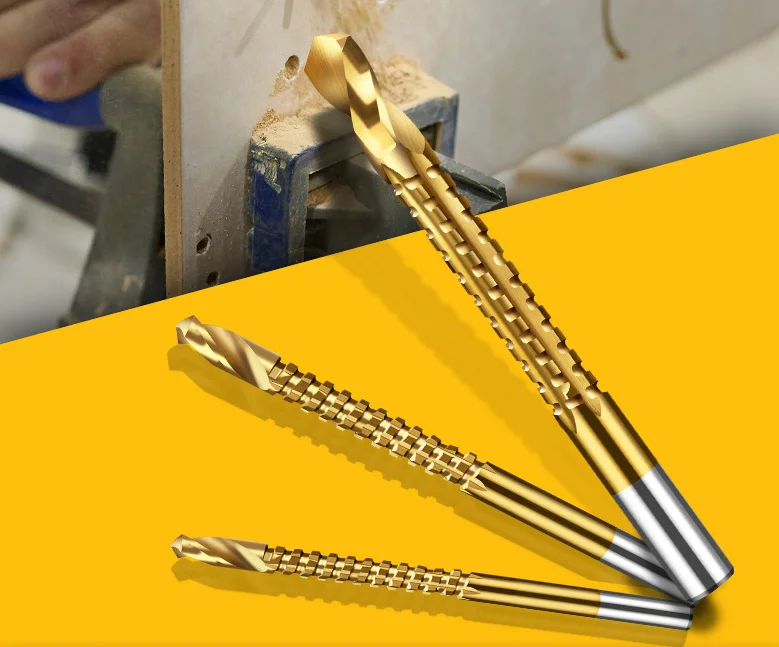 Sawtooth Twists drill high-speed steel 6-piece set wood broaching straight shank flat routing drill set