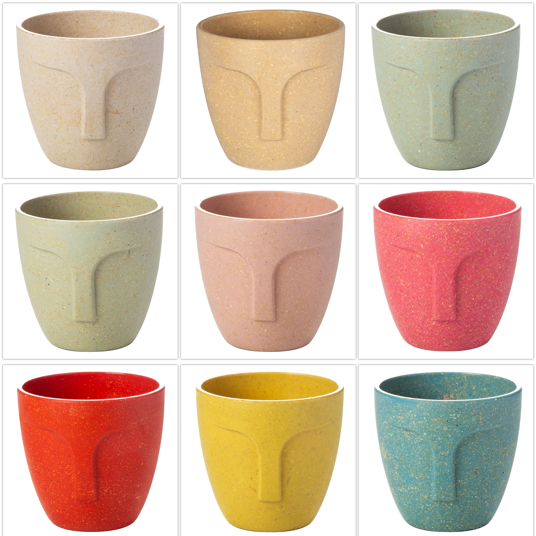 Современный Цветочный Горшок Yicai с абстрактными персонажами пластиковый горшок для цветов лицевой головкой ваза растение в горшке Подарочная фурнитура