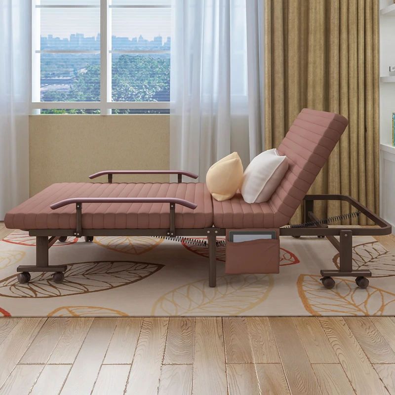 Folding divan bed adjustable base king foldable sofa office rest bed