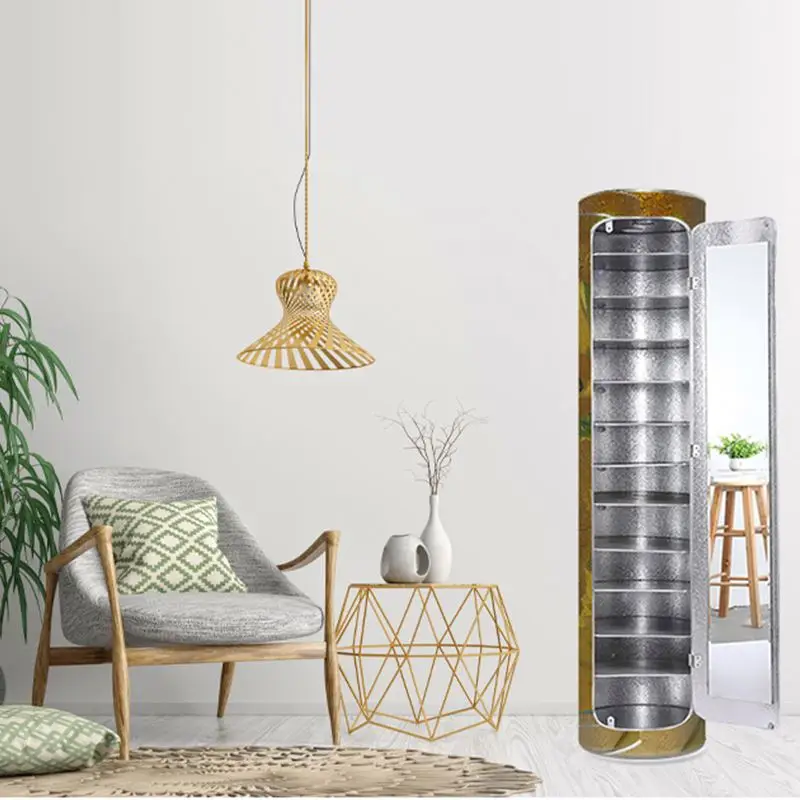 Chinese Suppliers Pvc Rotating Doorway Decoration Waterproof 12 Layers Elegant Shoe Cabinet