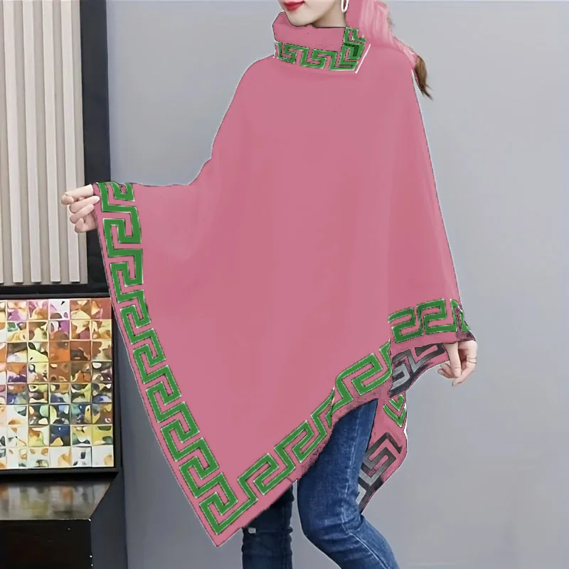 custom OEM ODM manufacturer sorority Coat knitted Pullover jacquard wrap sweater shawl cardigan