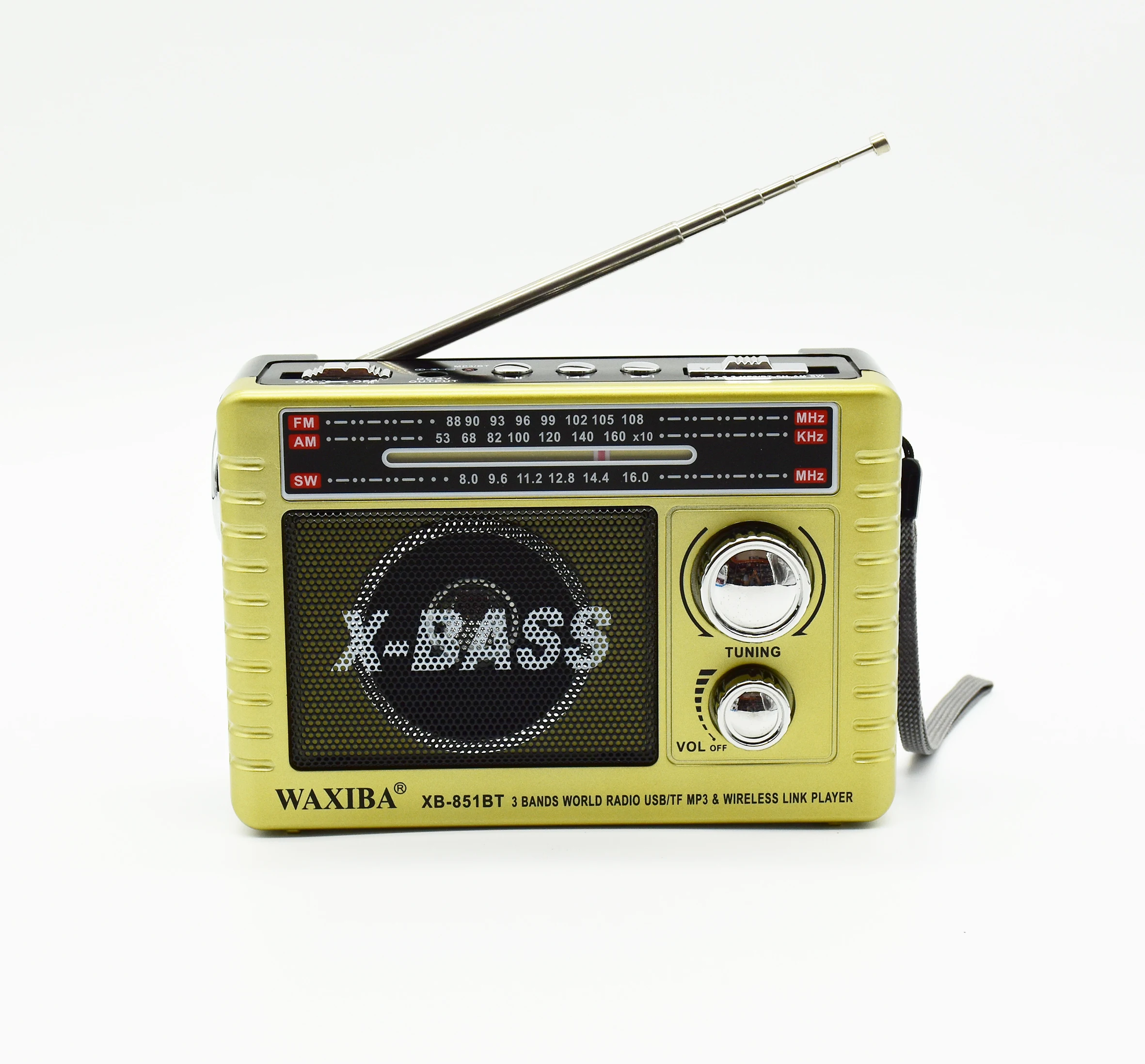 XB-851BT портативный waxiba радио Аккумуляторный FM AM коротковолновое приемник BT беспроводной