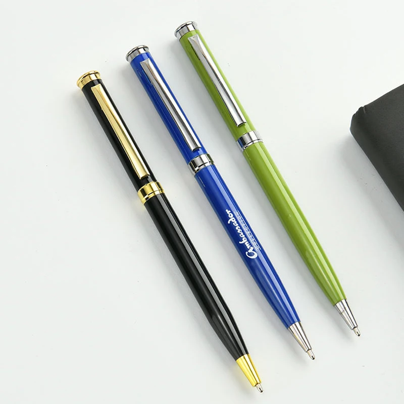 Индивидуальный логотип шариковая ручка с 1 0 мм черными синими чернилами металлическая гелевая для письма школьный офисный рекламный подарок