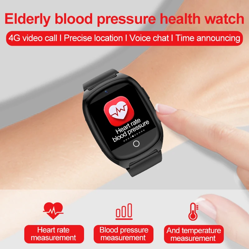 2022 new 4G lte smart watch fall prevention elderly temperature monitoring SOS gps fall detection watch