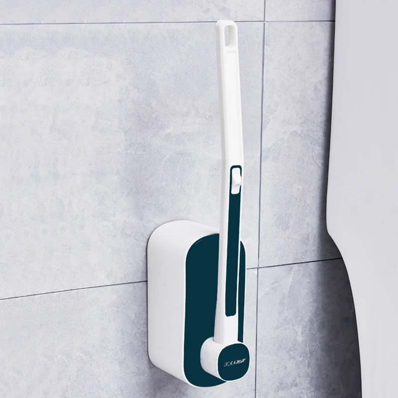 2024 new trend disposable sponge toilet cleaning brush set with cleaning fluid and replacement head