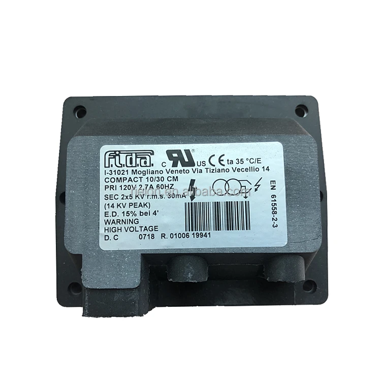 Original Italy Brand FIDA 1*8KV 30pm High Voltage Ignition Transformer For GAS/Oil RIELLO DOWSON Burner Spare Parts