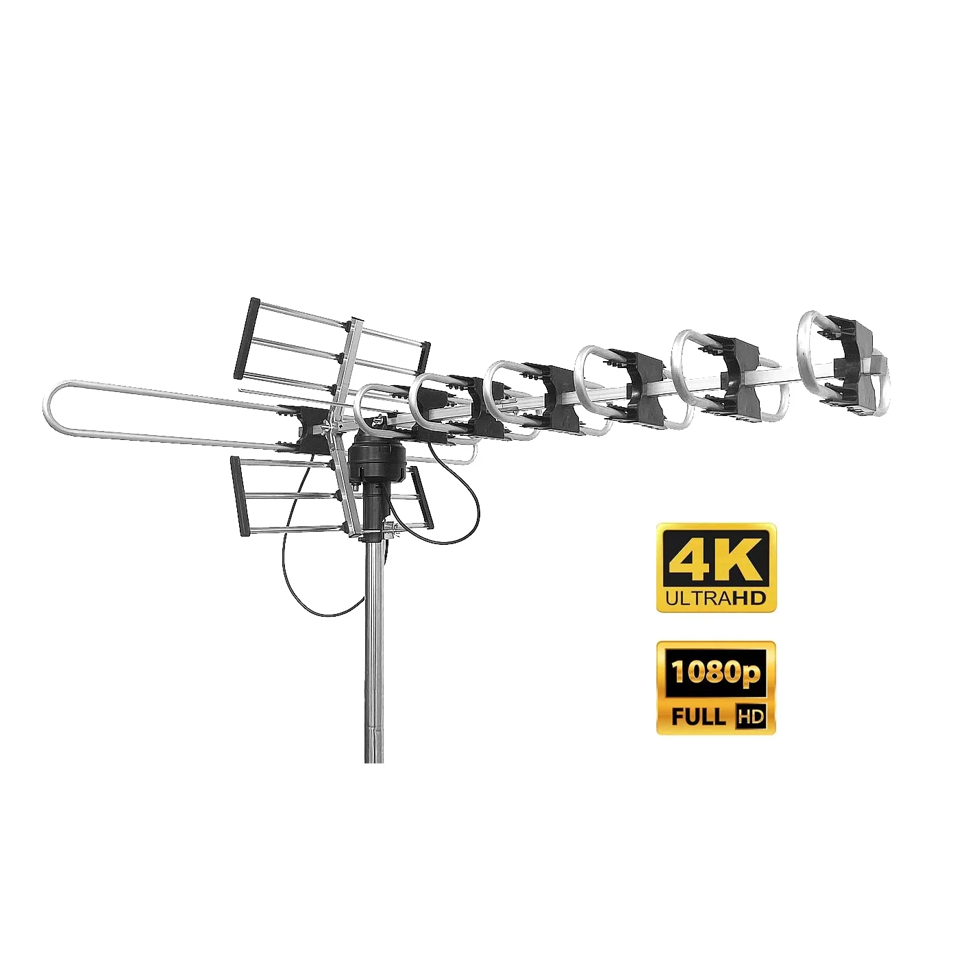 long range rotating tv antena outdoor digital hdtv aerial hd 360 degree outside uhf vhf rotor tv antenna