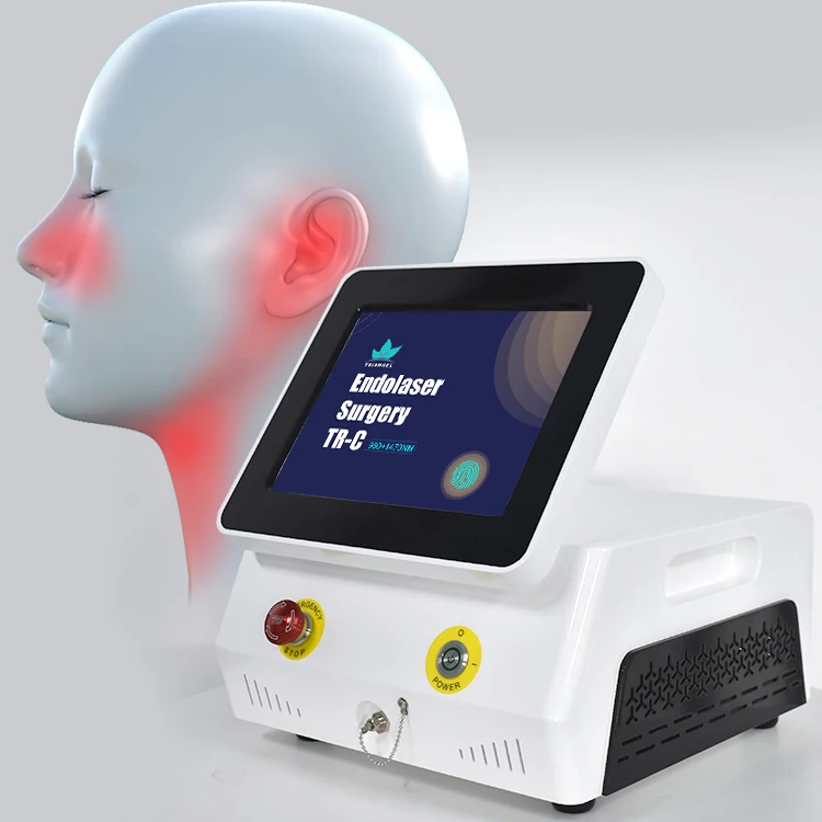 Portable Laser ENT Equipment Dual Wavelengths Eyes Noses Throat Surgery Treatment Diode Laser Device