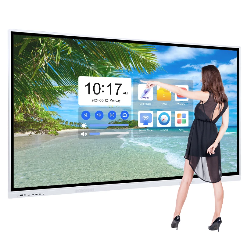 Whale Screens 4K LCD Display Smart Bord Interactive Whiteboard Panel Digital Smart Interactive Board For School