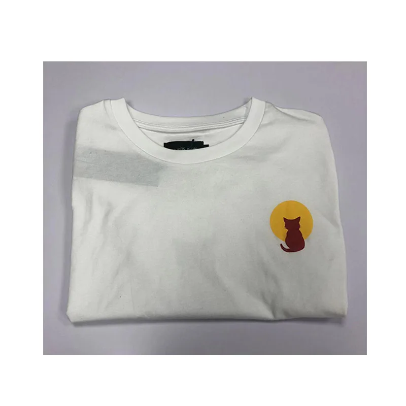 Max 60% cotton 40% polyester t shirt Thermochromic Sensitive color changing sticker logo temperature color change fabric