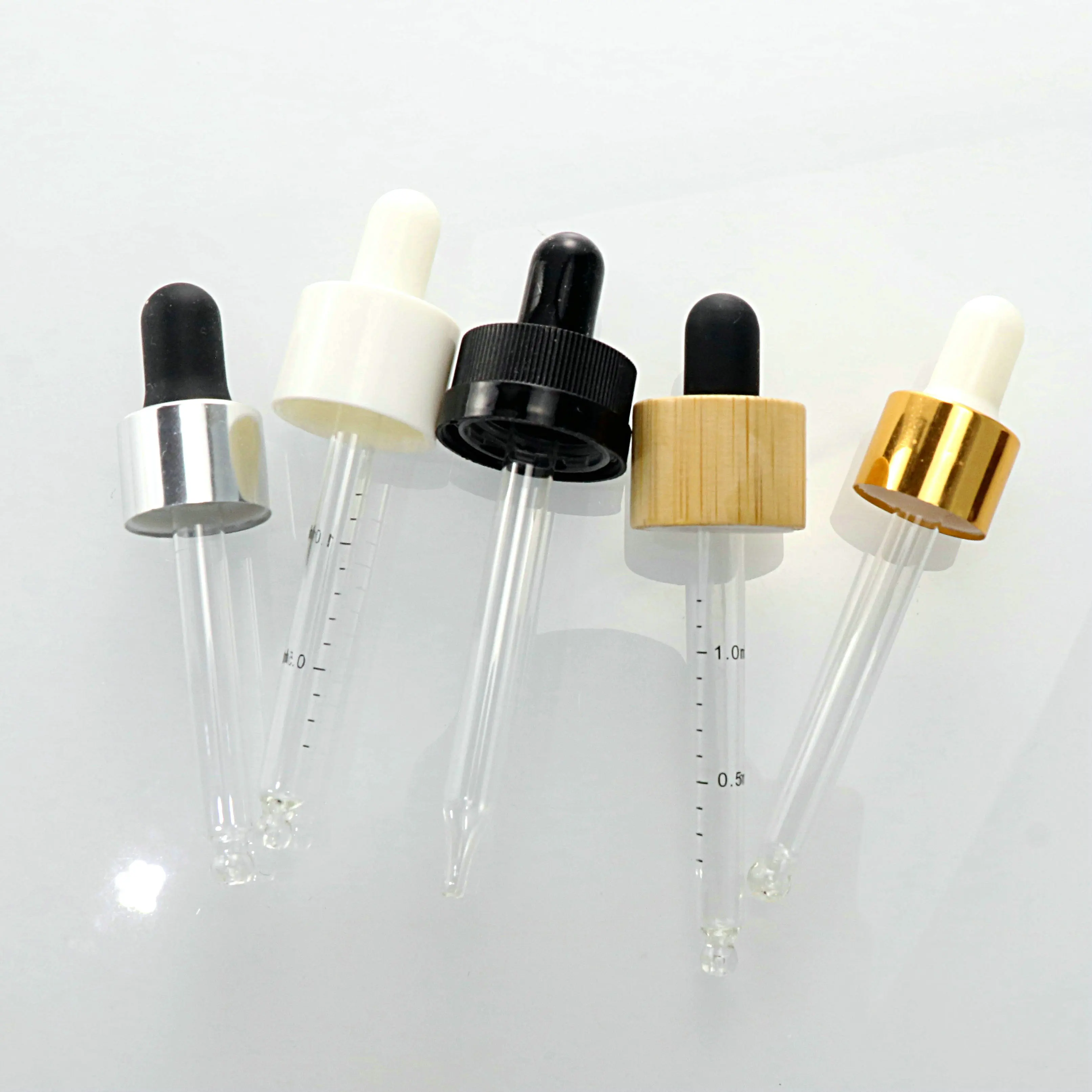 Environmental 18/410 20/410 24/410 Bamboo Dropper Cap Plastic Cap Essential Oil Wooden Dropper Bottle Cap Supplier