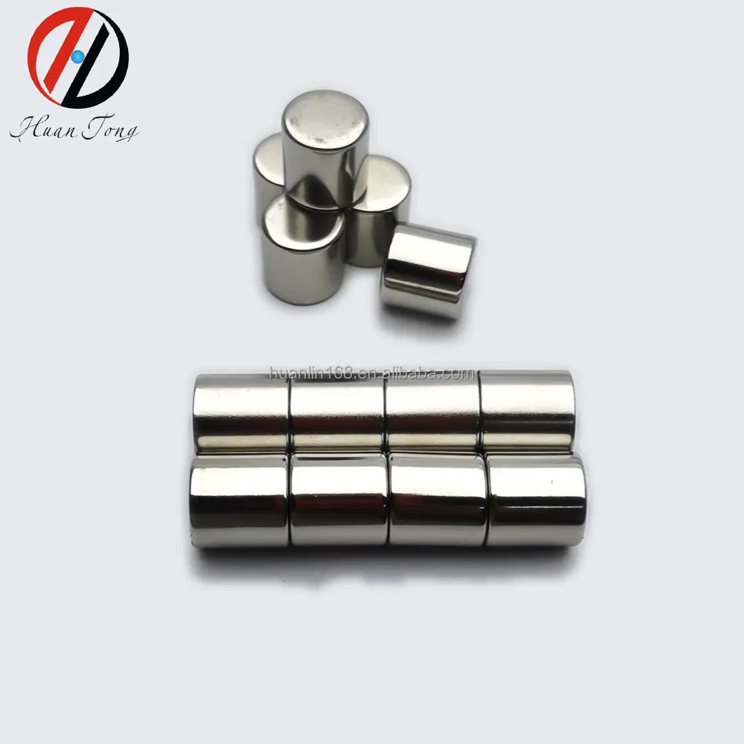 Super Strong Magnet Mini Cylinder Rod N35 Magnet Nickel Coating Industrial Permanent Neodymium Magnet Ndfeb For Welding