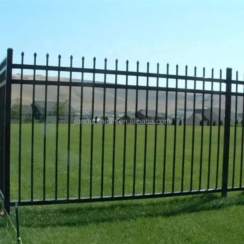 Decorative gate wrought iron site fence panels fencing for sale