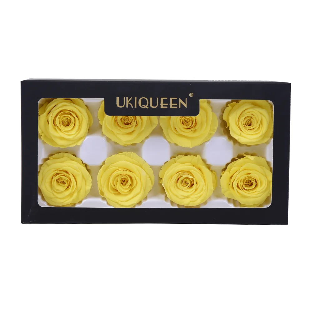 Culinan Wholesale Diy Preserved Flower 4-5Cm Dark Green Eternal Rose Forever Flower Heads For Christmas Teachers Day