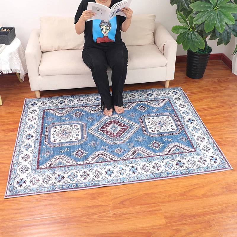 Hot Selling Good Quality Popular Machine Washable Carpets Rugs Luxury Printed Living Room Rug