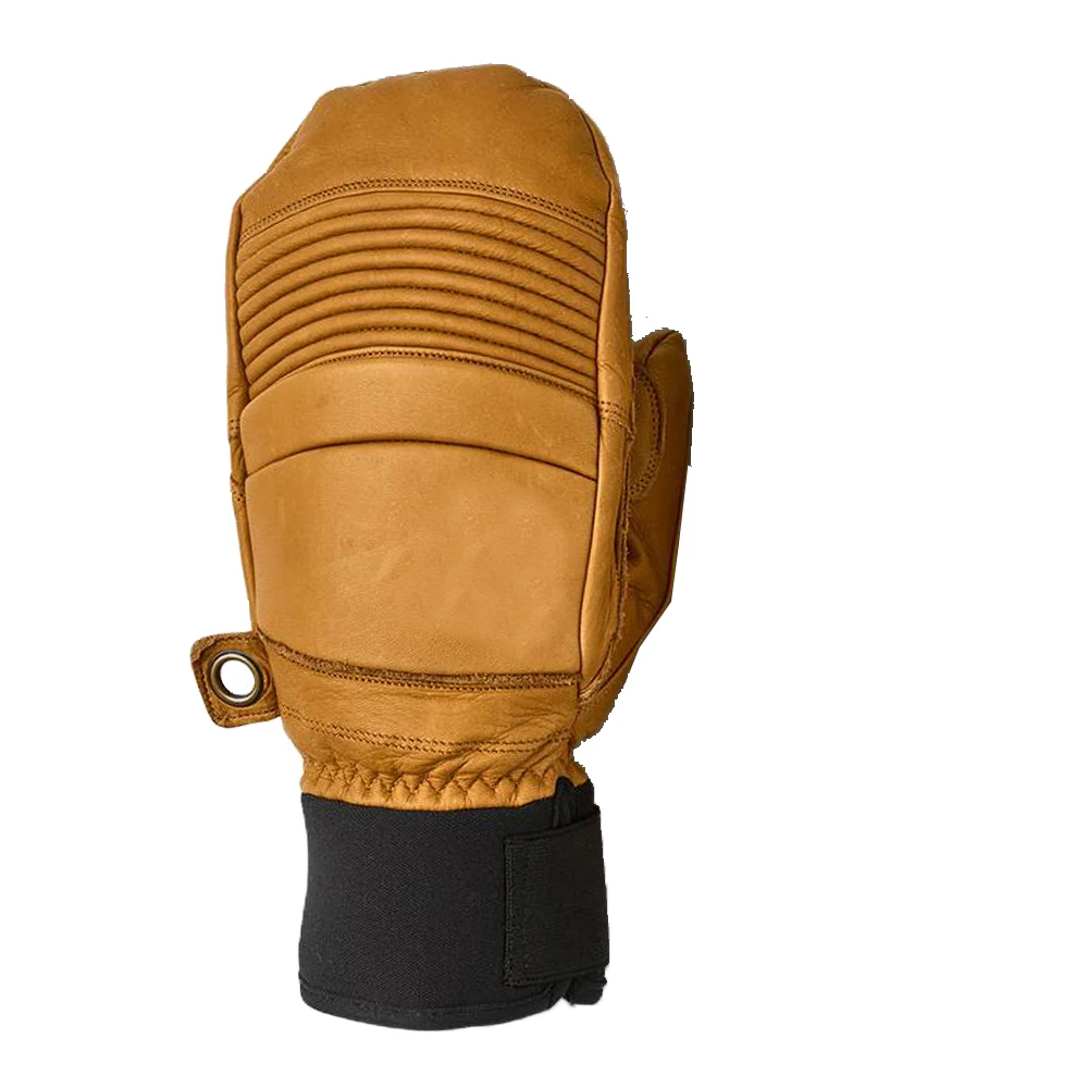 Лыжные варежки из воловьей кожи, теплые лыжные варежки из прочной кожи