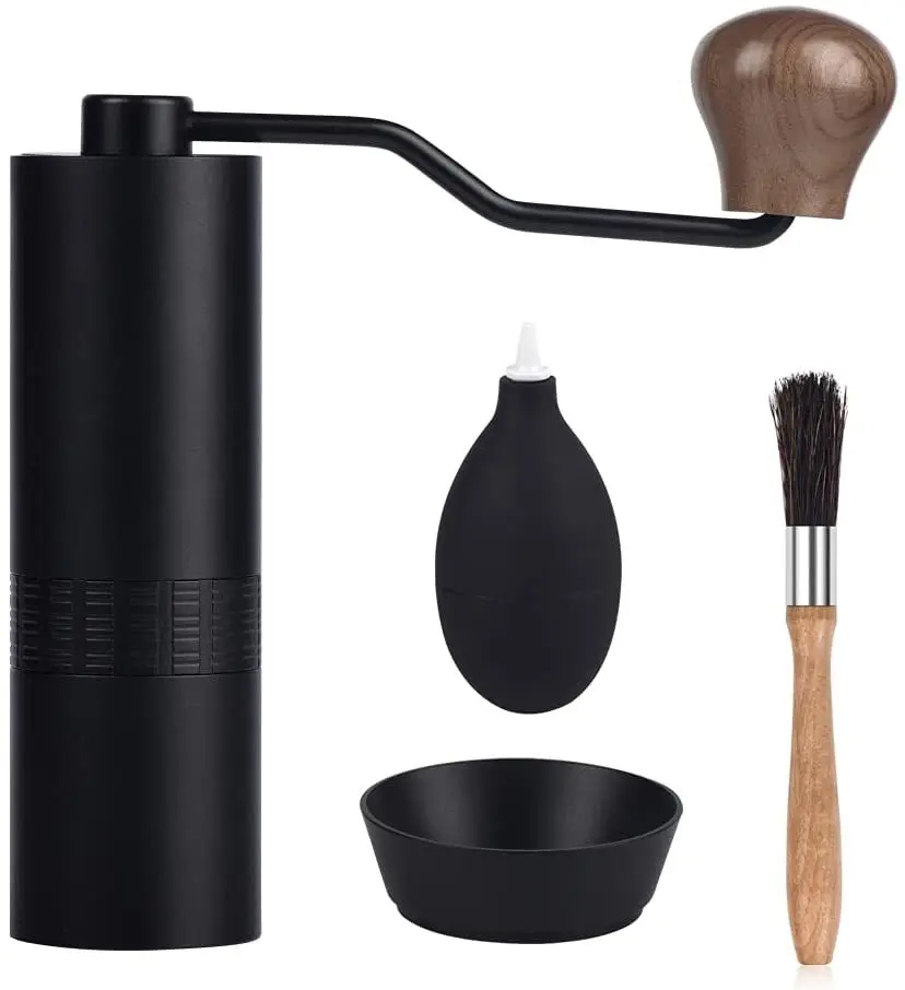 KLP Adjustable Stainless Steel Burr commercial spice Grinders Manual Coffee Grinder Spice for Home Kitchen