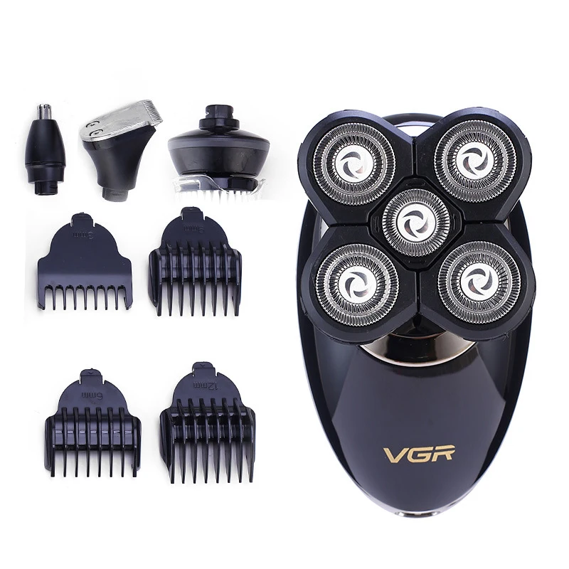 
High quality vgr 4 in 1 bald head shavers usb rechargeable men bald shavers 4D coldless hair shaver 